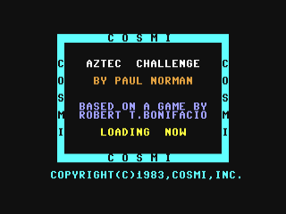 Aztec title screen for Commodore 64